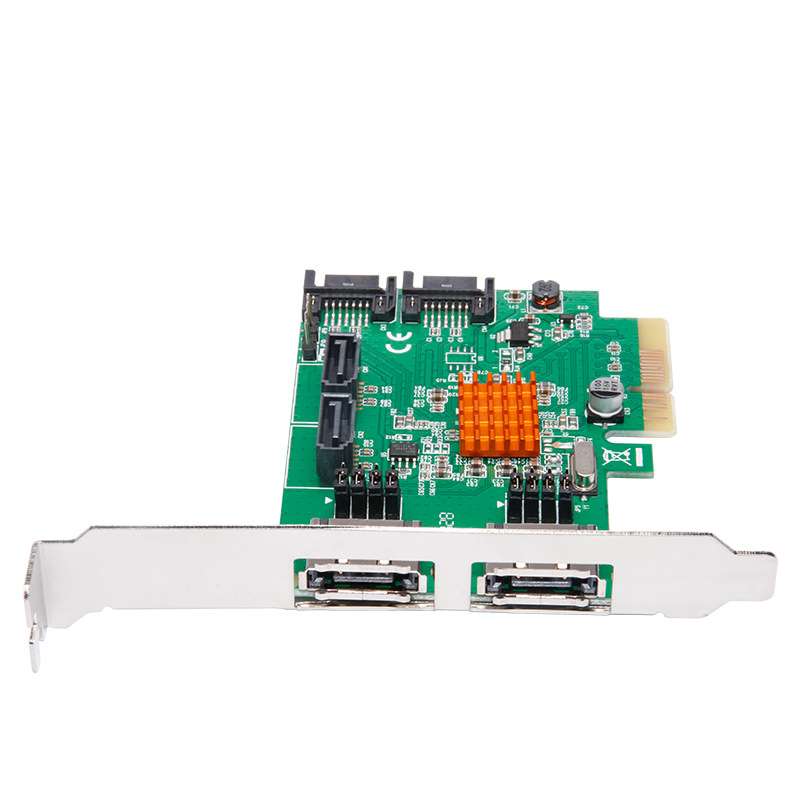 华高智 PCIEx4转四口sata阵列卡两口esata转接卡raid0/1扩展卡