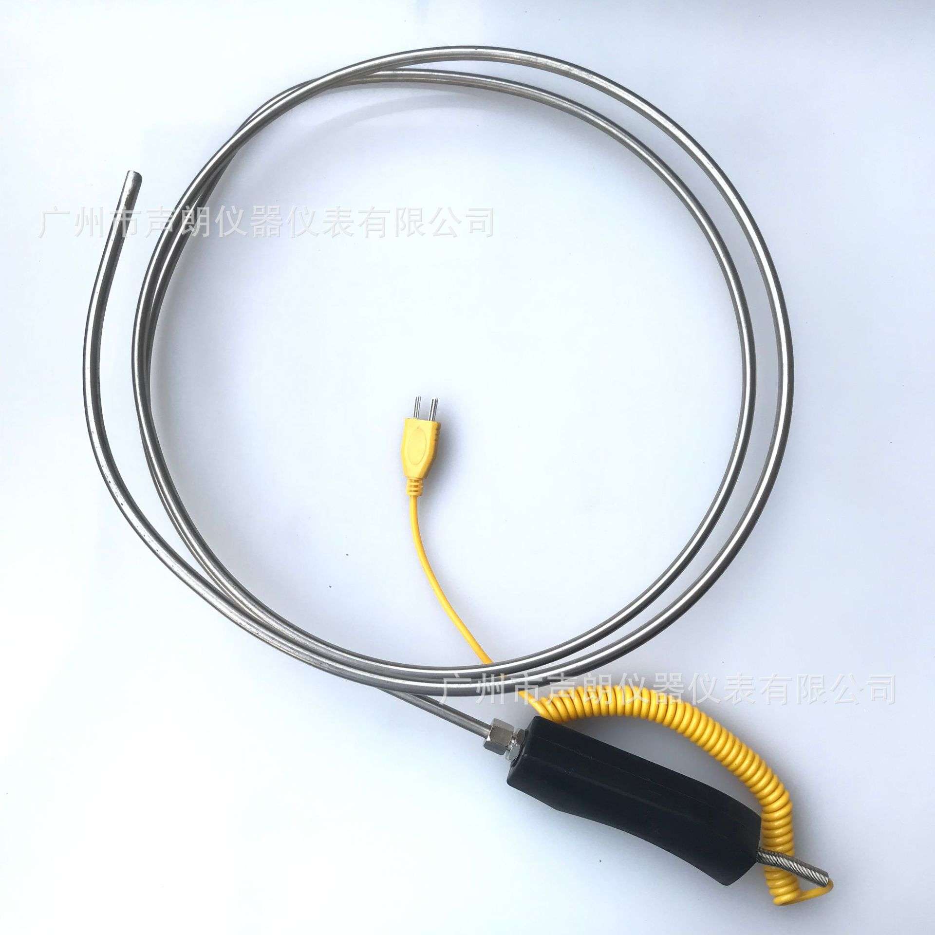 WRNK-187/104M手持大手柄K型铠装热电偶锌/铝水高温炉用温度探头