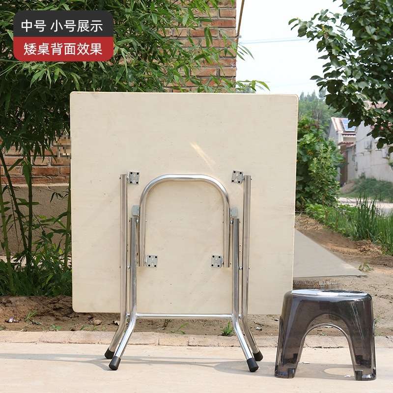 餐桌脚架折叠桌腿支架简易简约大排档桌架铁桌脚架子不锈钢圆