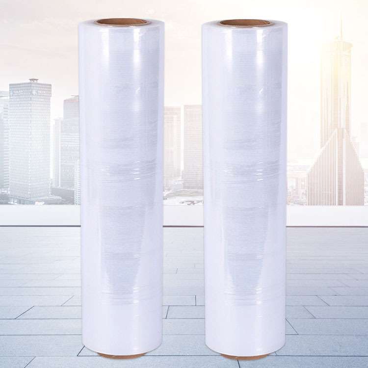 PE缠绕膜工业保鲜膜塑料包装膜50cm拉伸膜多规格透明打包膜供应