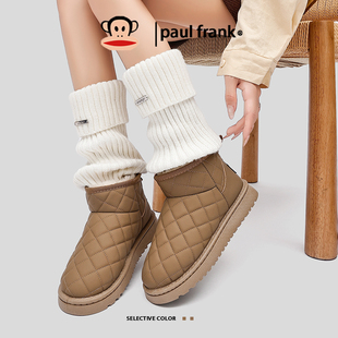 棉鞋 大嘴猴冬季 高级百搭东北时尚 雪地靴加绒保暖厚底通勤女鞋 新款