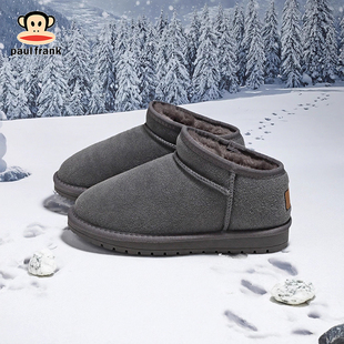 短筒棉鞋 皮毛一体保暖女款 加绒加厚东北棉鞋 大嘴猴短靴雪地靴时尚