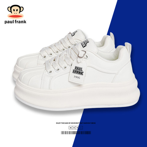 大嘴猴爆款厚底女鞋2026年新款小白鞋小个子增高户外贝壳头休闲鞋