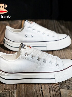 大嘴猴低帮帆布鞋多巴胺经典帆布鞋厚底显高时尚百搭休闲鞋板鞋