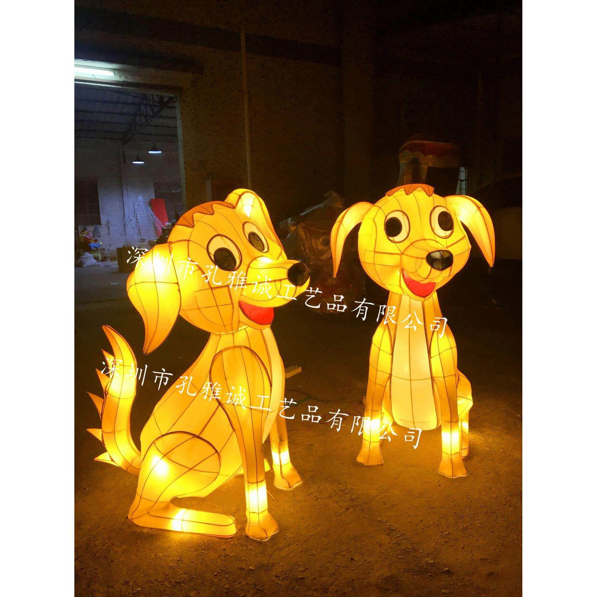 2018狗年花灯 卡通狗美陈花灯商场酒店春节新年dp美陈装饰彩灯