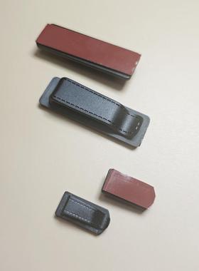 对讲机背夹子塑料配件背夹腰包夹子传呼机固定夹箱包胶贴式卡扣夹