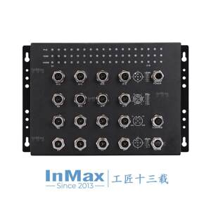 金恒威InMax EN516管理型16口PoE千兆X-code IP67 M12车载交换机