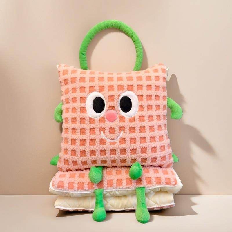 清爽舒适大眼萌多巴胺家居抱枕沙发午睡二合一空调毯手拎车载靠垫,居家布艺,抱枕被,淘宝优惠券,粉丝福利购,淘宝优惠卷