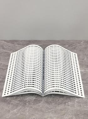 现代轻奢黑色艺术金属镂空书卷摆件样板房售楼处书房卧室玄关装饰