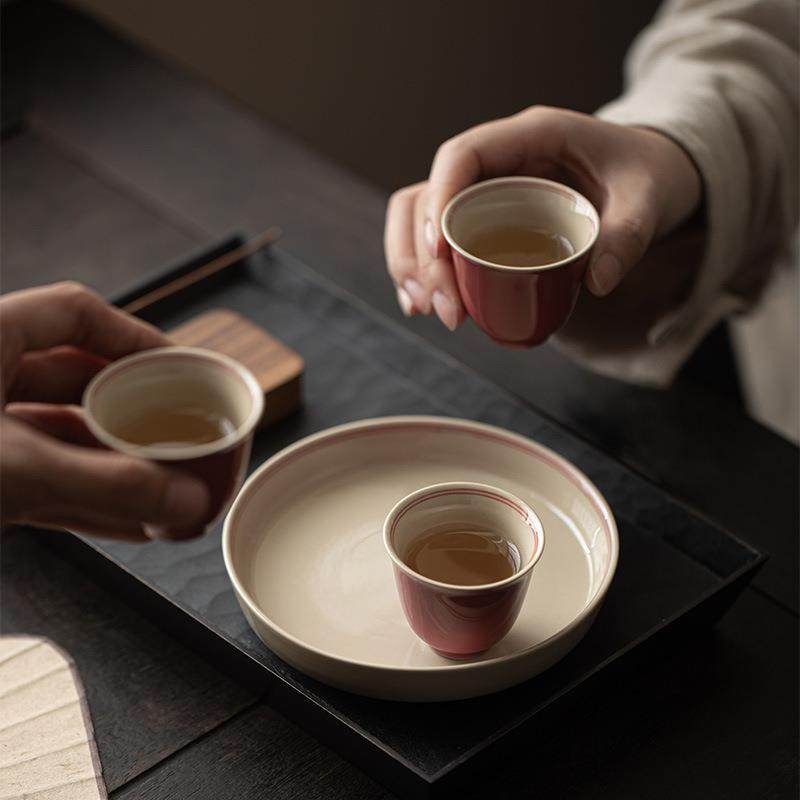 墨己 草木灰壶承 简单百搭圆形陶瓷盘 盖碗茶壶底托干泡多用盘,餐饮具,整套茶具,淘宝优惠券,粉丝福利购,淘宝优惠卷