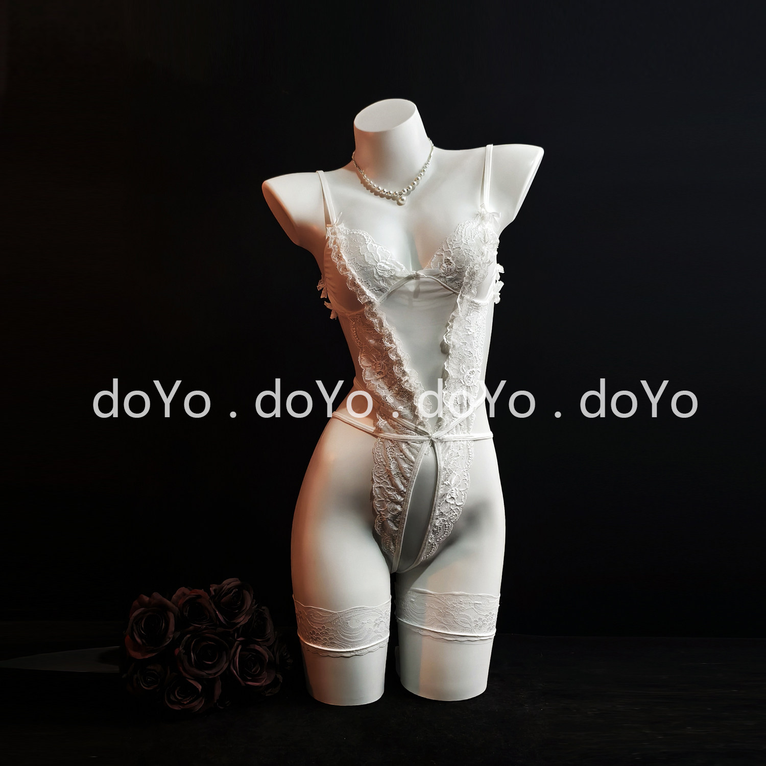 doYo情趣内衣2025新款性感小胸开裆连体蕾丝睡衣女战袍qqny诱惑装