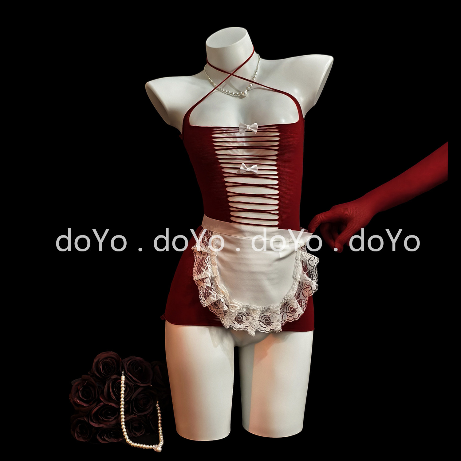 doYo情趣内衣性感小胸高级感战袍女仆装制服紧身包臀裙纯欲qqny