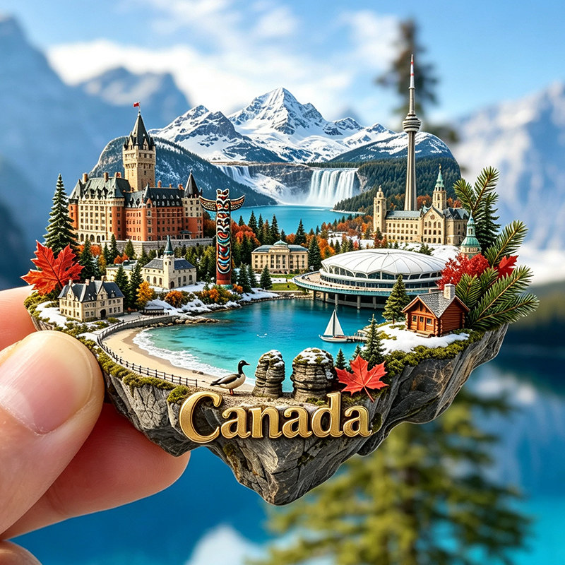【加拿大Canada冰箱贴】国会大厦尼亚加拉大瀑布旅游打卡纪念磁贴图片