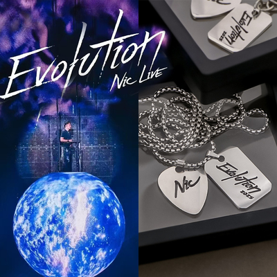 谢霆锋Evolution Nic Live2025演唱会纪念版吉他拨片项链金属吊坠