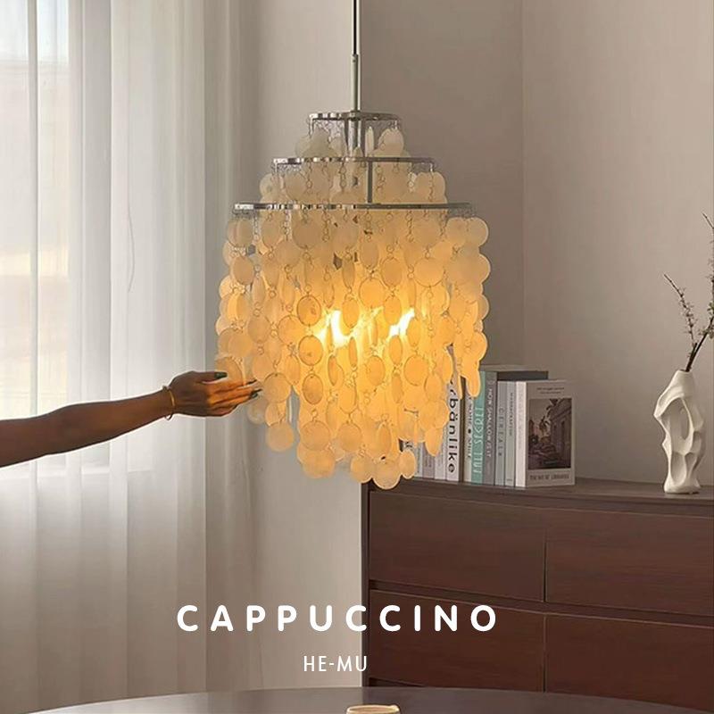 意大利Verpan法式客厅吊灯餐厅现代简约天然贝壳设计师创意风铃灯