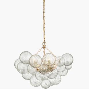 现代美式VC吊灯玻璃球泡泡餐厅灯衣帽间主卧室客厅别墅大堂灯