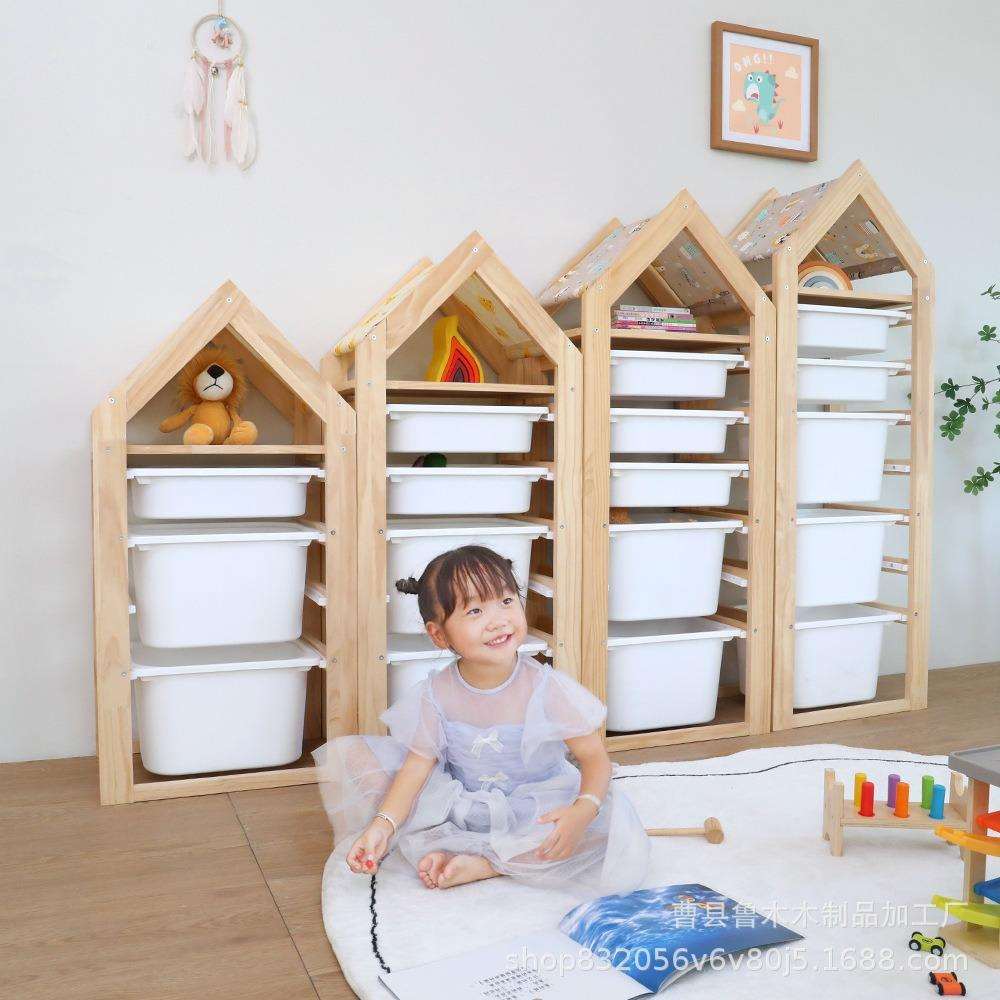 收纳盒幼儿园教具篮家用塑料储物筐多色无盖叠加收纳箱杂物玩具