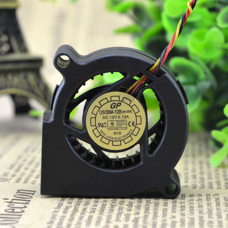 悦伦YATE 5020 5cm5厘米涡轮鼓风机散热风扇 12V 0.12A D50BM-12B