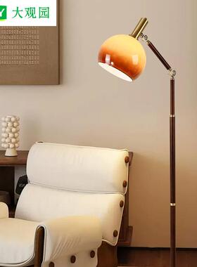 复古客厅落地灯中古风创意装饰沙发旁书房卧室床头柜摇臂台灯397L