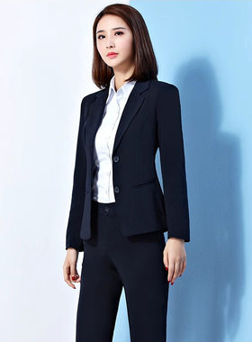 2026春秋季女装女西装套装长袖西装套装女士酒店宾馆工作服