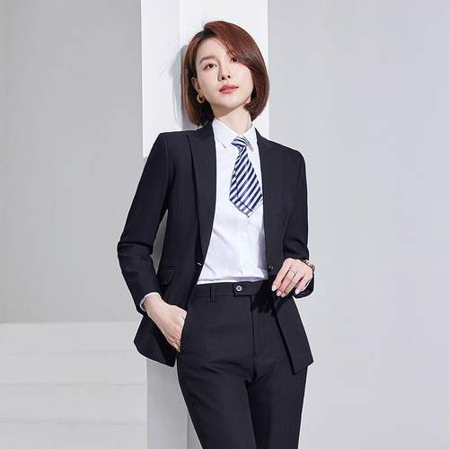 秋冬款女装女西服单扣翻盖正装修身女装外套小西装女士工作服