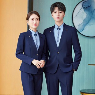 空姐制服职业西装 女2026春秋美容酒店前台礼仪接待迎宾工作服 套装