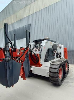 铲83216小型滑移机挖树挖机 刀式移树 多功能坑机 SX-80带机土球