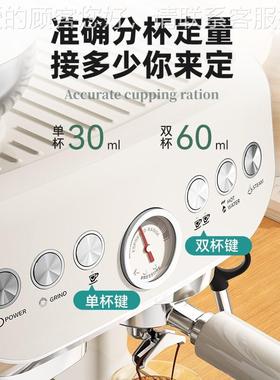 7Selang270/tAC-51E咖啡机 意全半自动家用小型奶泡式研磨一体