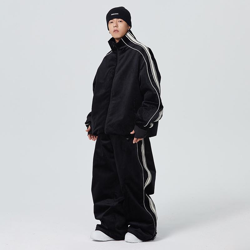 23-34新款雪怡派单板滑雪服女户外男防风防水嘻哈全压胶滑雪套装