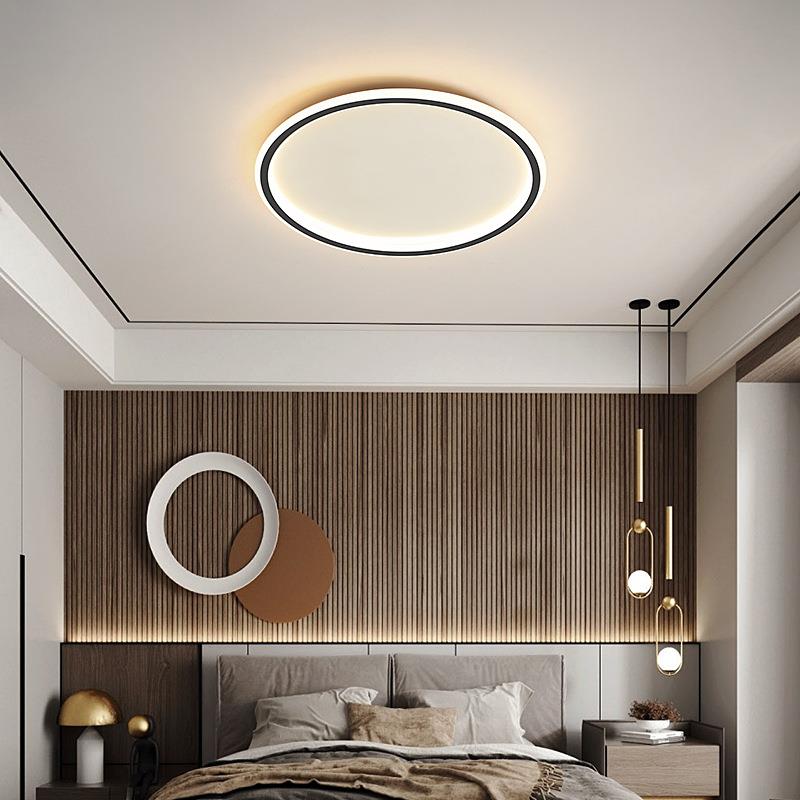 主卧室灯简约现代创意圆形超薄客厅书房灯北欧个性温馨浪漫房间灯