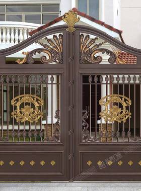 铝合金门窗欧式庭院别墅大门平移门铝合金工艺防盗铸铝大门