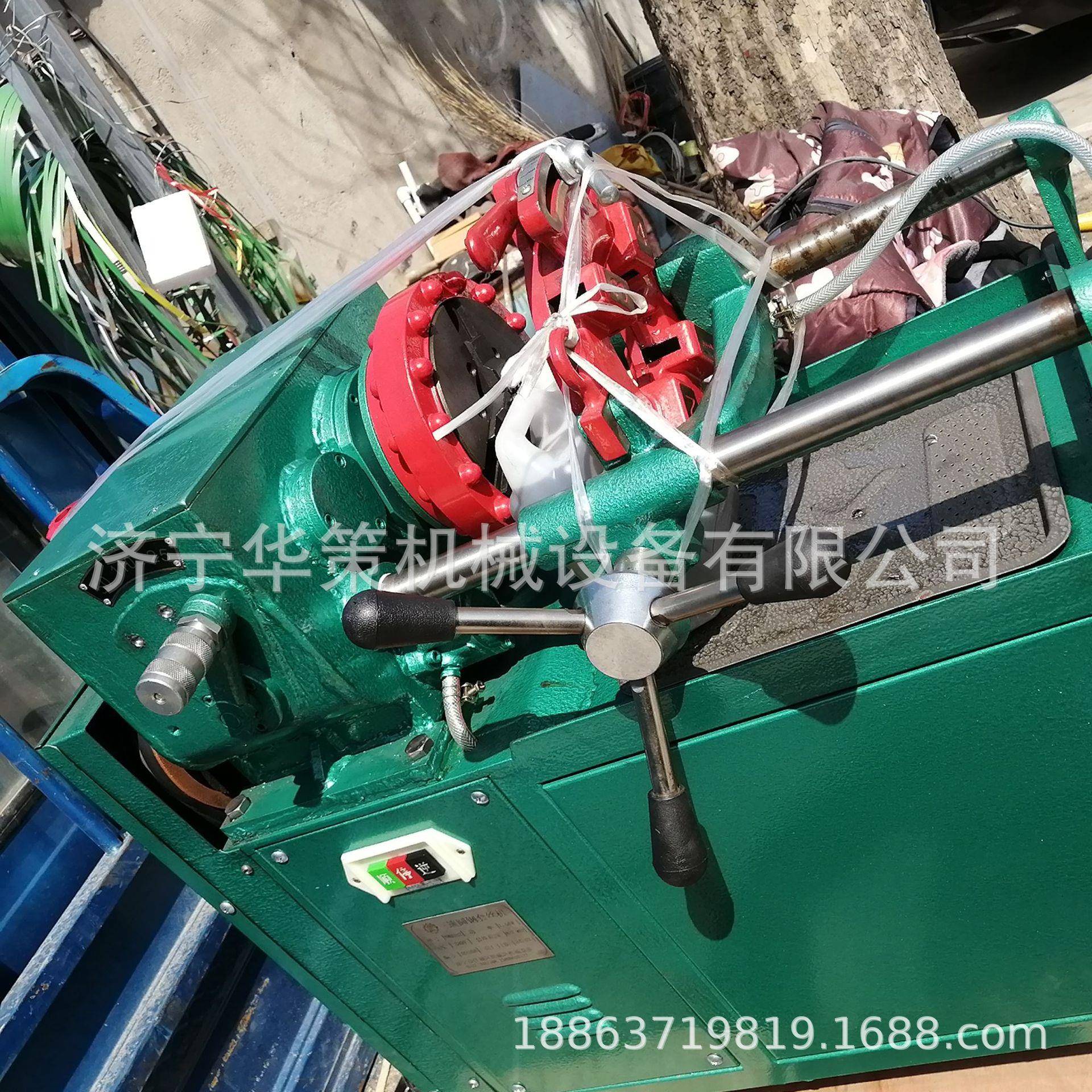 电动地脚螺栓套丝机M52三速圆钢套丝机圆钢车丝加工