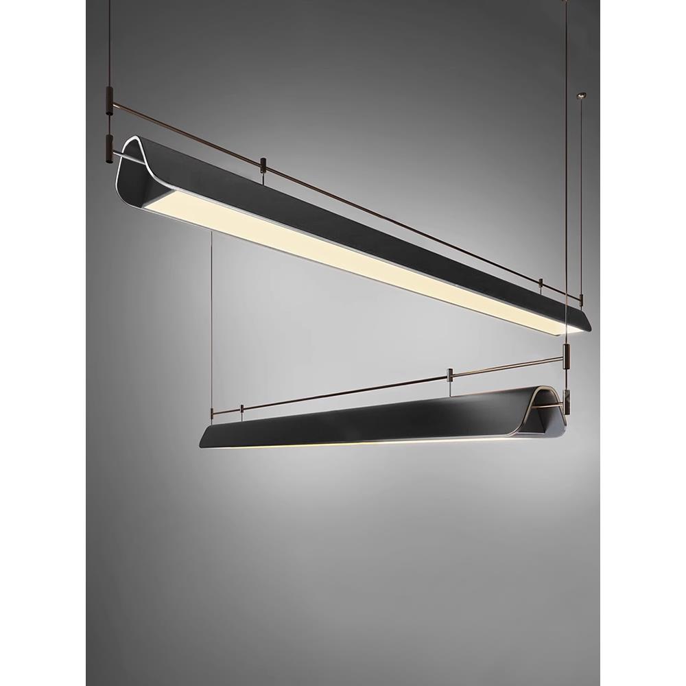 设计师款餐厅岛台吧台吊灯售楼部展厅艺术氛围软装现代极简长条灯