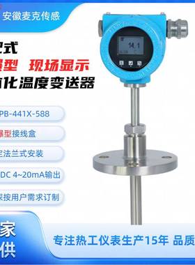 机电一体化本安防爆铂电阻WZPB-441-58824VDC4~20mA+HART协议