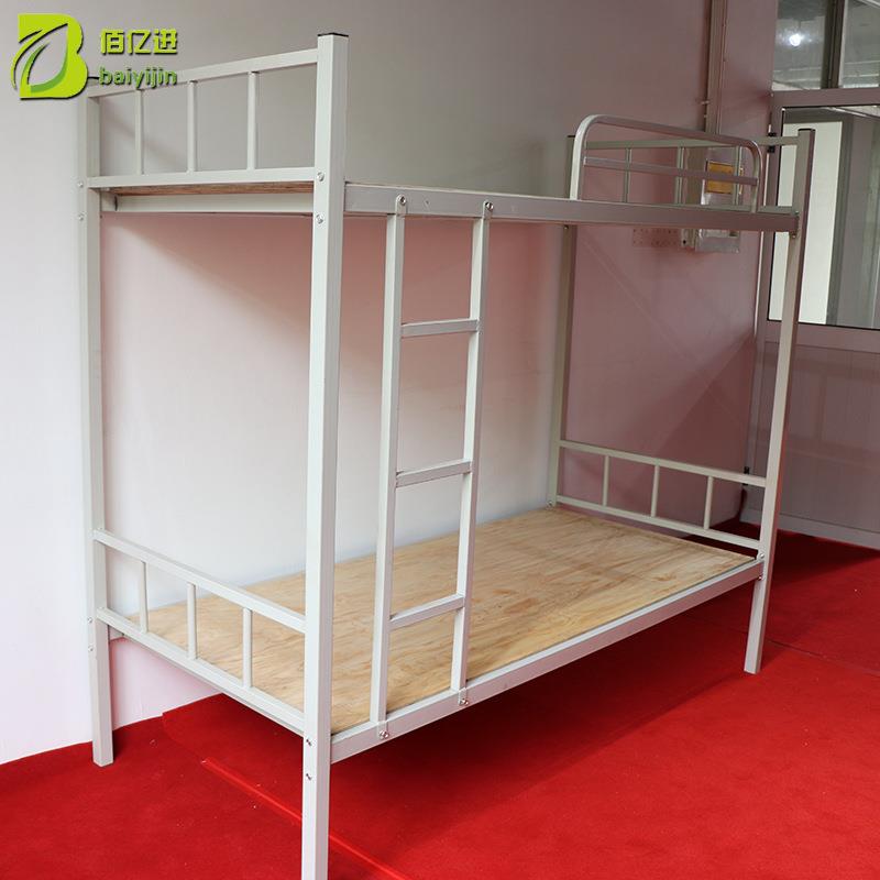 加厚双层铁架床学校学生铁架床员工宿舍成人双层上下铺铁床工厂