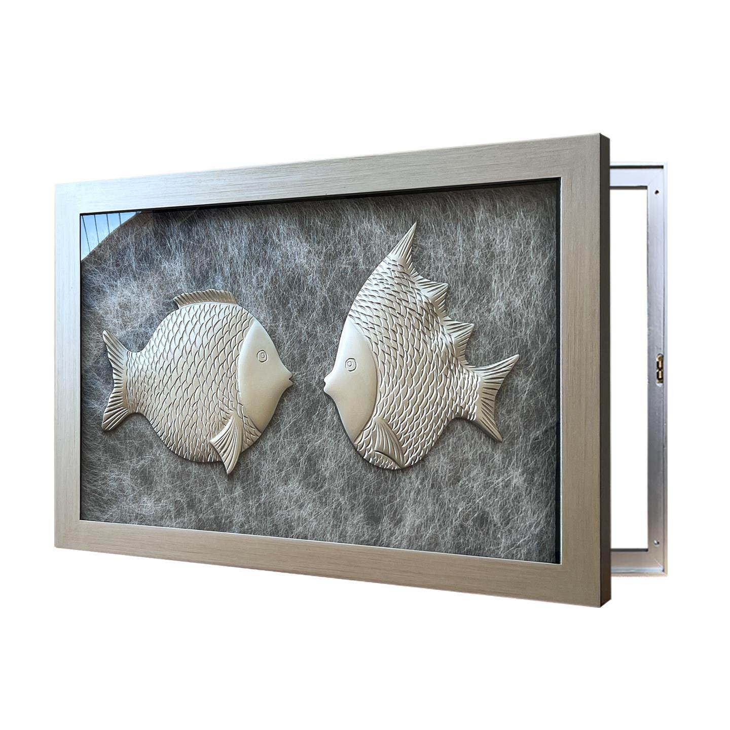 高级感电表箱装饰画轻奢立体画现代简约配电箱画电闸盒遮挡画鱼,家居饰品,现代装饰画,淘宝优惠券,粉丝福利购,淘宝优惠卷