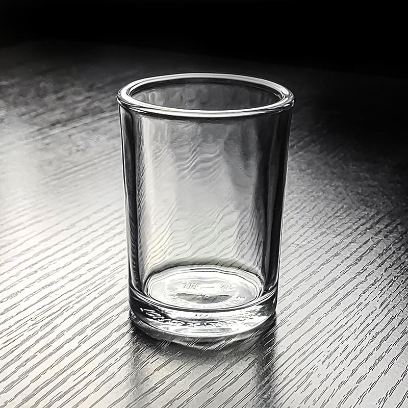 二两半钢化玻璃杯直筒防摔耐高温加厚水杯茶杯白酒杯啤酒杯子三两