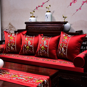 新中式红木沙发坐垫古典实木家具圈椅垫靠垫防滑罗汉床坐垫套定制