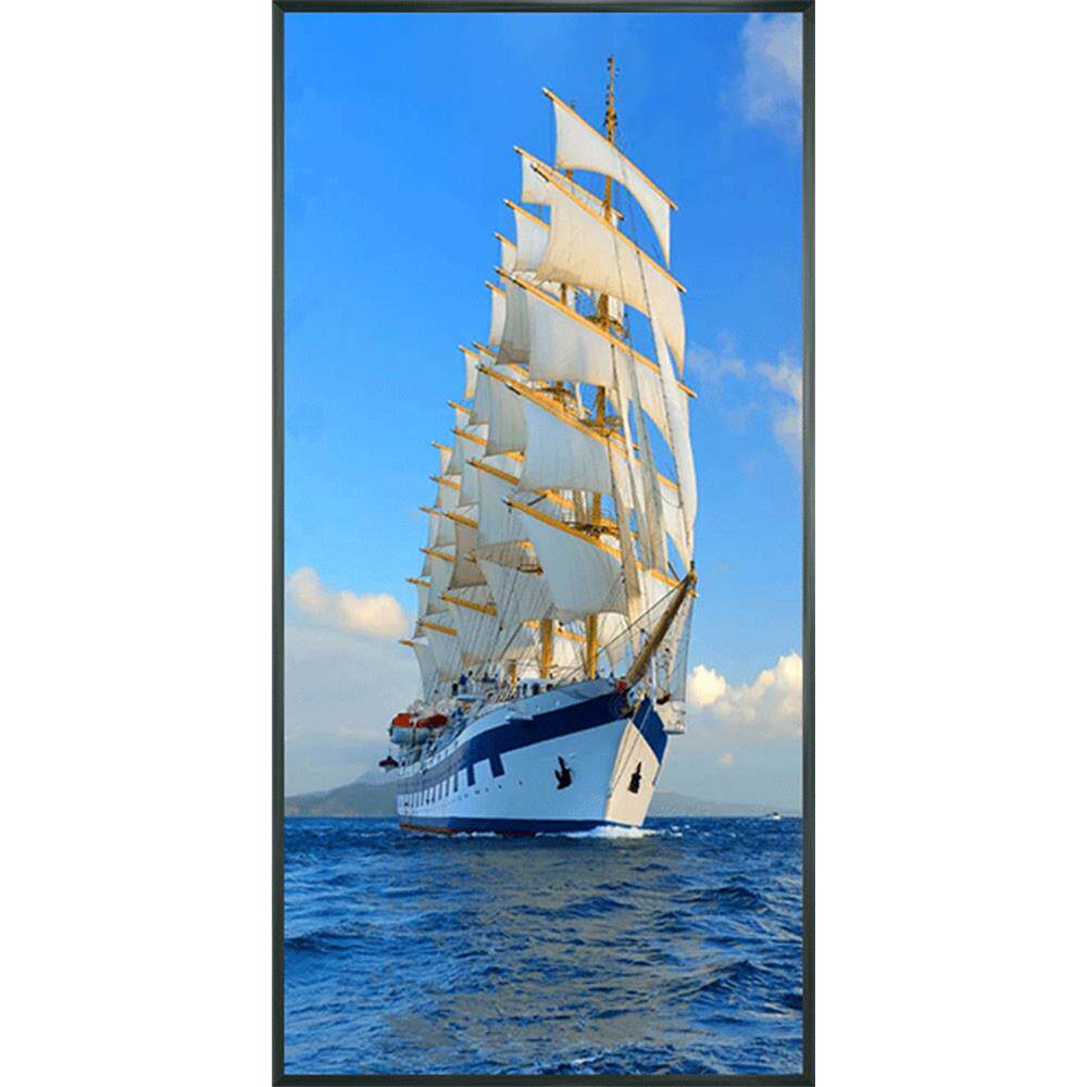 一帆风顺户玄关装饰画客现代简约厅走廊轻奢高档壁mum画对正门挂