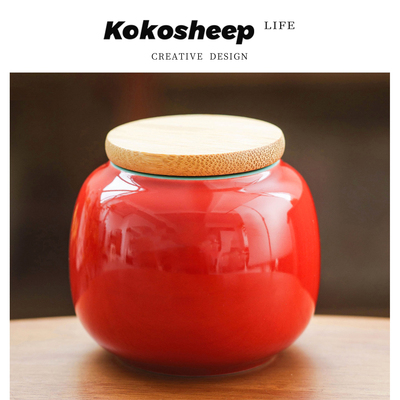KoKosheep茶叶罐家用承青故宫红