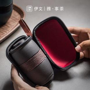 陶瓷磨砂泡茶杯家用办公带盖过滤杯子男女复古便携茶水分离马克杯