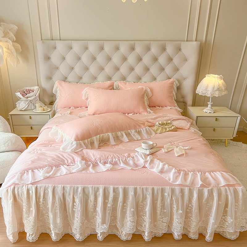 新款海洋丝凉席四件套夏被床裙冰丝席三件套A类可机洗空调席被子,床上用品,冰丝席,淘宝优惠券,粉丝福利购,淘宝优惠卷