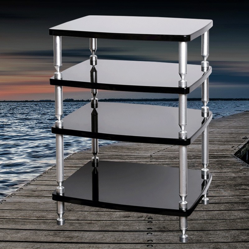 影院功放机架木质音响机柜功放柜子音响机架三四双层发烧影音柜