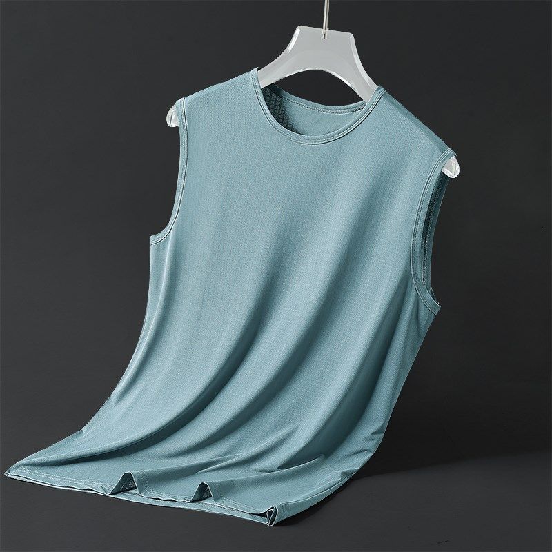 冰丝运动背心男款夏季薄款透气速干无袖t恤健身跑步训练坎肩上衣