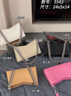 2024新款e斜挎包高级感时尚百搭链条包通勤腋下包女包单肩斜挎包