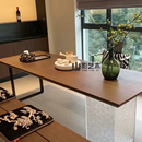 中古风实木茶桌椅组合家用小茶台网红阳台大板泡茶桌亚克力悬浮桌