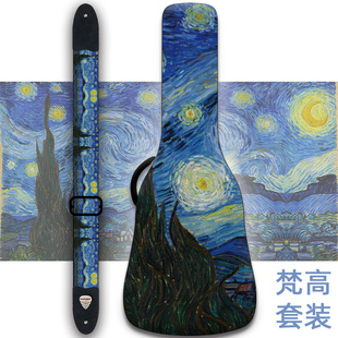 新款来图定制民谣吉他包古典木吉他41寸吉他袋加厚个性双肩包背带