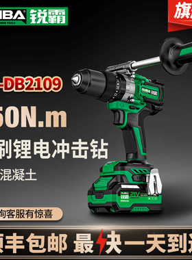 锐霸锂电钻无刷冲击钻150牛大扭力手电钻冰钻多功能电钻RB-DB2109