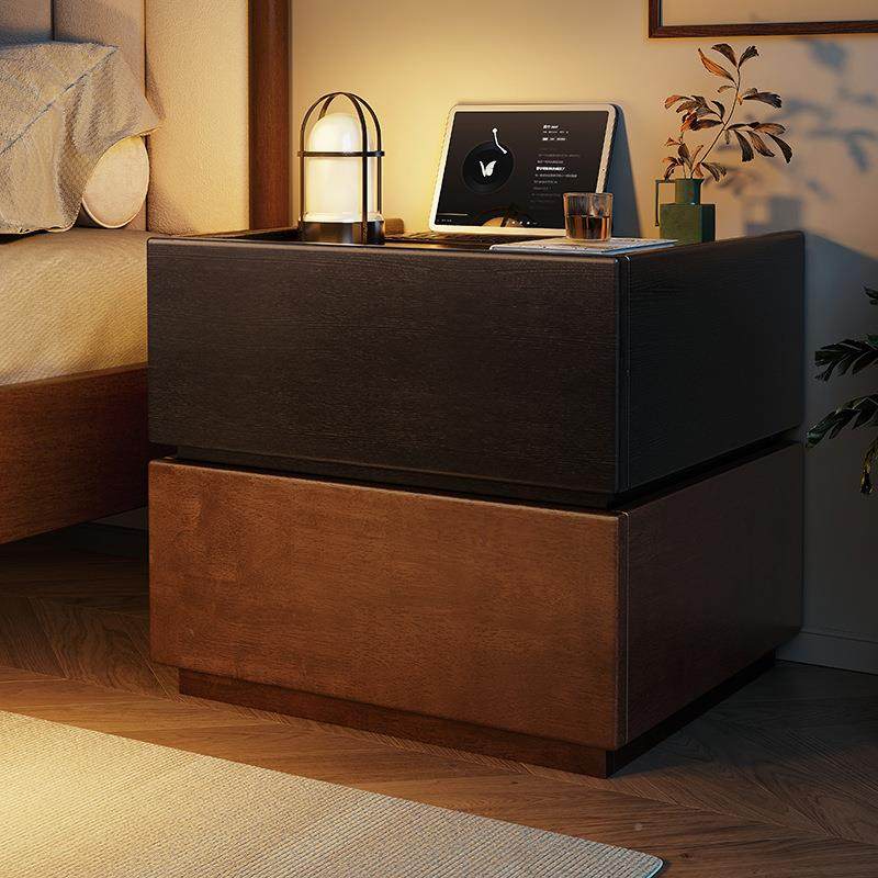 床头柜2026新款轻奢高级感床头小边几全实木床头斗柜家用卧室简约