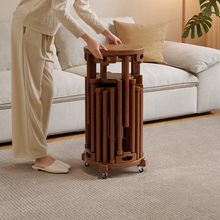 凳子家用结实耐用圆凳子可叠放叠叠凳实木叠放椅客人备用堆叠凳高